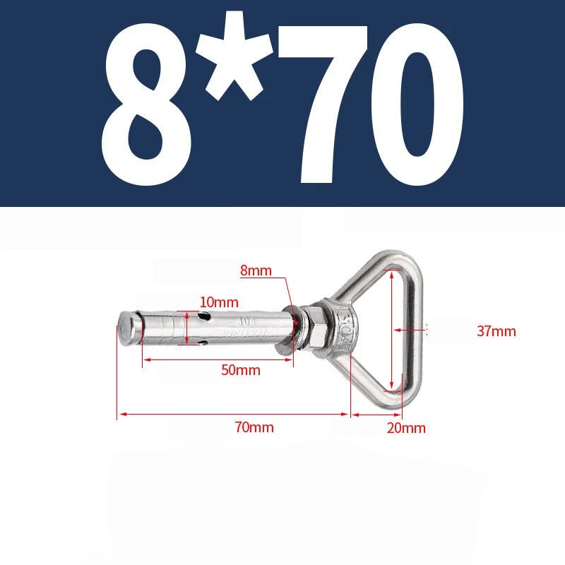 304 Stainless Steel Lifting Eye Ring Concrete Sleeve Anchor Bolts — M8 to M20 - HomeDIYer