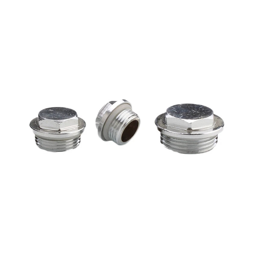 Brass BSP Blanking Cap Plug — 1/8" to 2" Male & Female Stop End with Washer