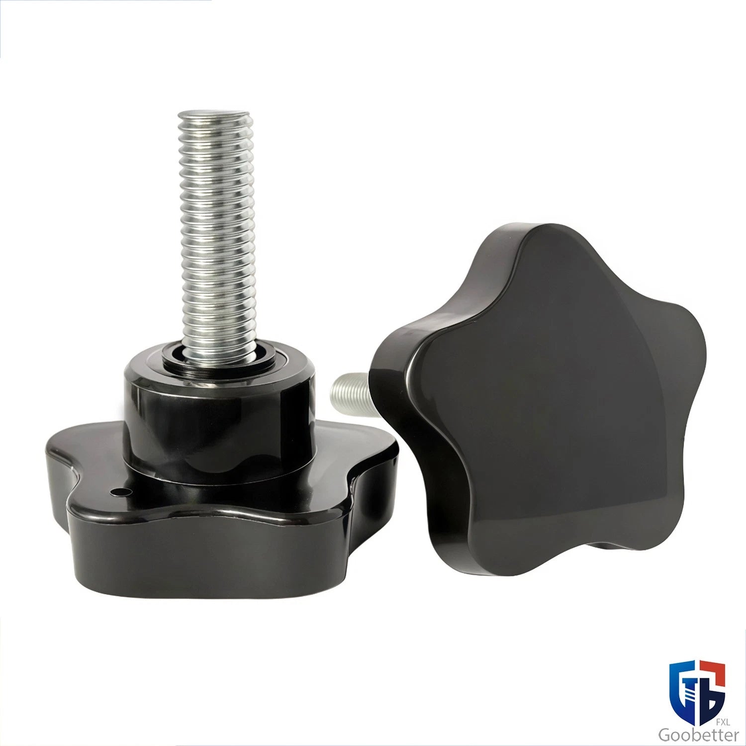 Plastic Star Knobs Clamping Bolts Thumb Screws Machine Handle Black M8 M10