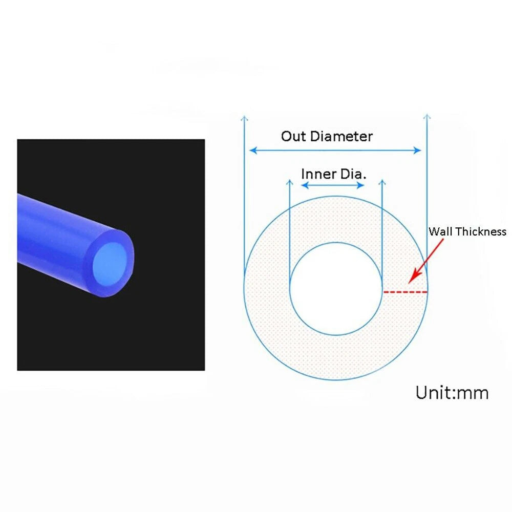 3mm-4mm ID. Food Grade Silicone Flexible Tubing High Temp Hose Soft Rubber Pipe