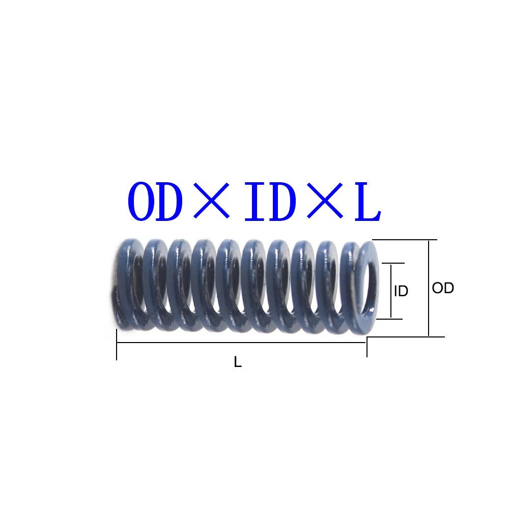 Heavy-duty Compression Mold Spring TF Blue OD=Ø27mm Various Lengths 25-300mm