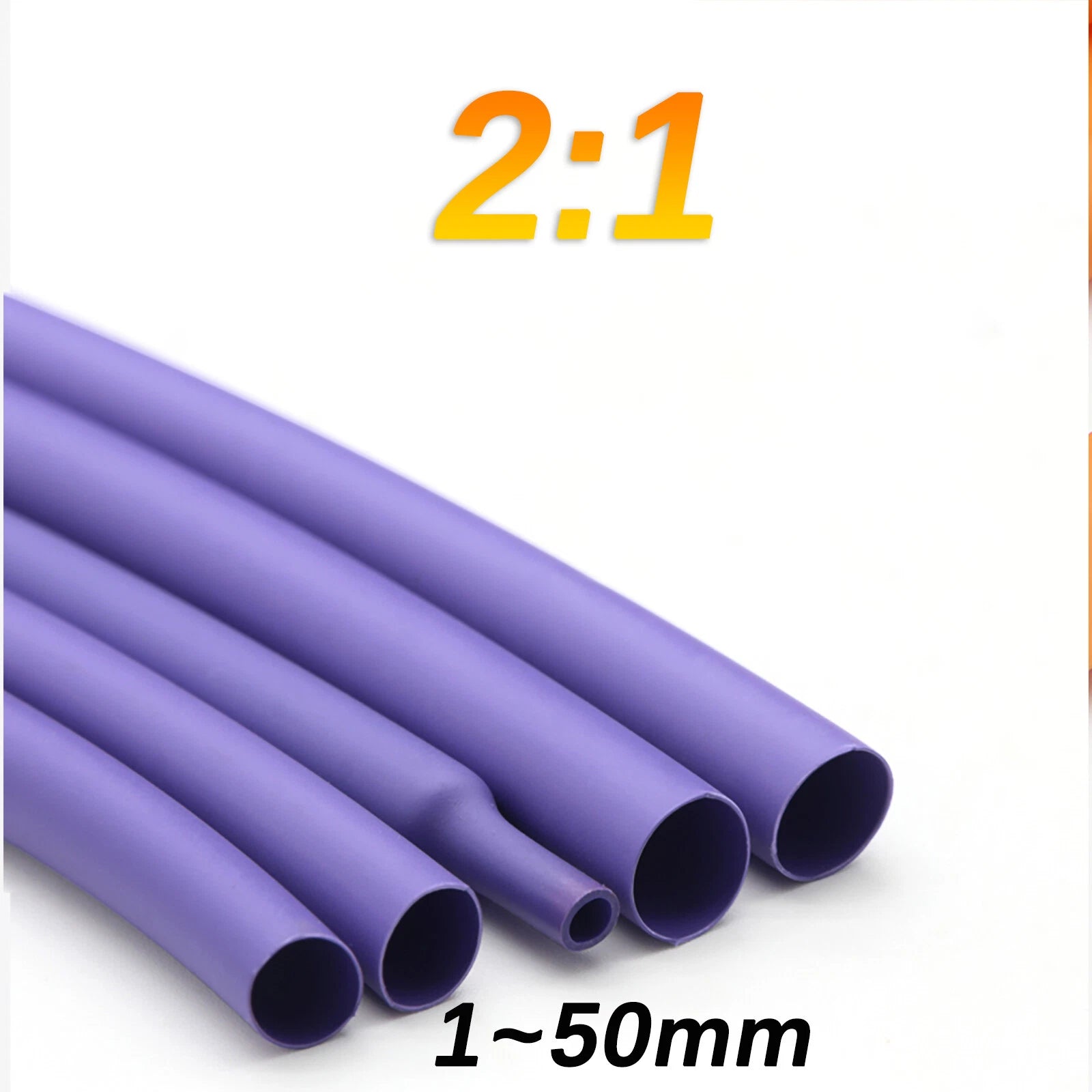 Purple Heat Shrink Tubing 1mm–50mm | 2:1 Ratio Cable Heatshrink Sleeving
