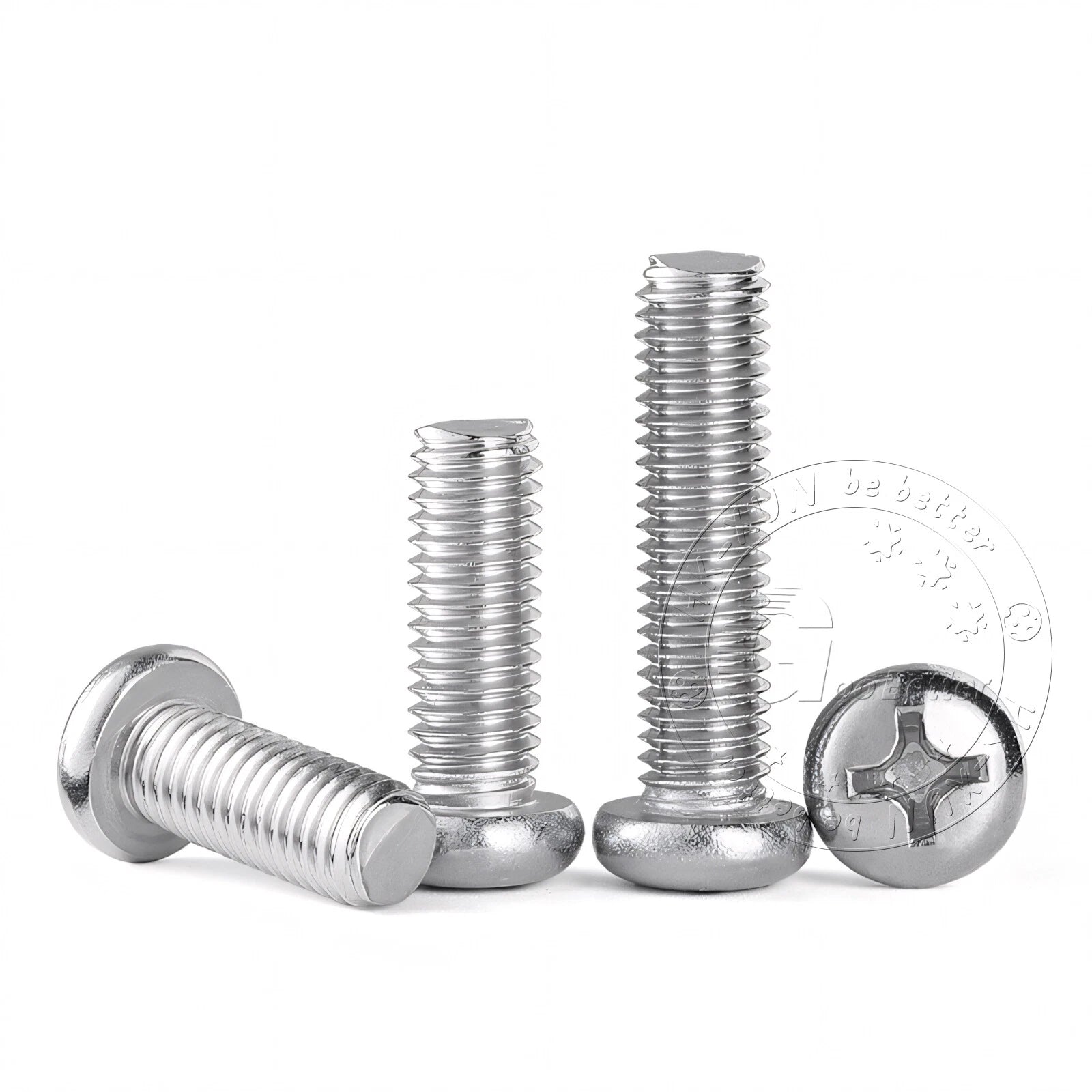 M3 M3.5 Phillips Pan Head Machine Screws – A2 Stainless Steel DIN 7985H (3–180mm Lengths)