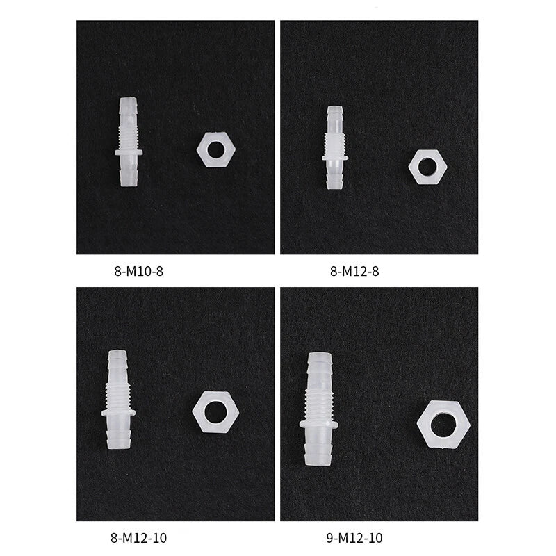 Plastic Barbed Bulkhead Fitting with Male Thread — Hose Tail Pipe Connector