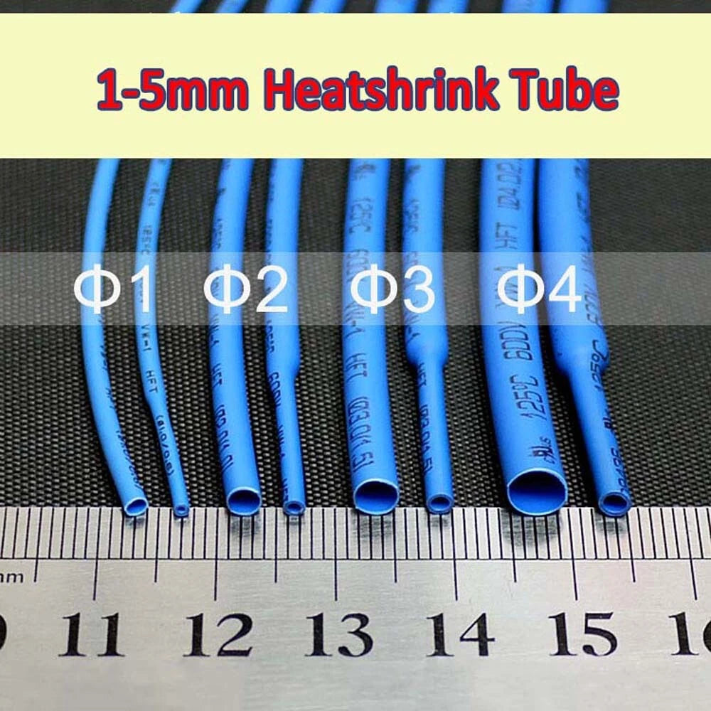 Heat Shrink Tubing 2:1 – Φ0.6mm to Φ5mm, 7 Colors, 1M/5M/10M Rolls
