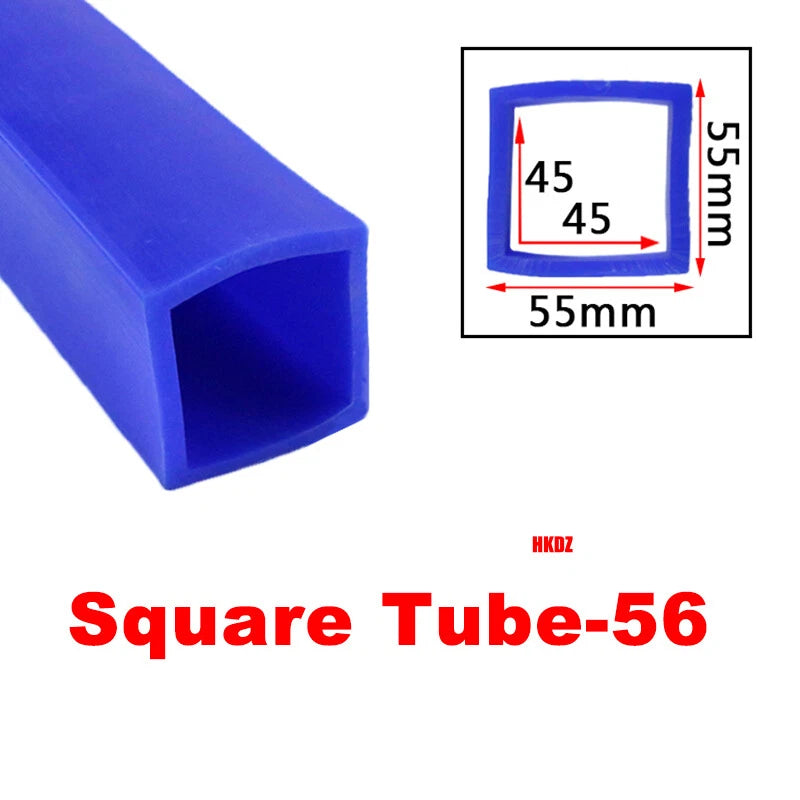 Square Silicone Rubber Hollow Tube Pipe Protector Seal Strips Width 2.5mm~108mm