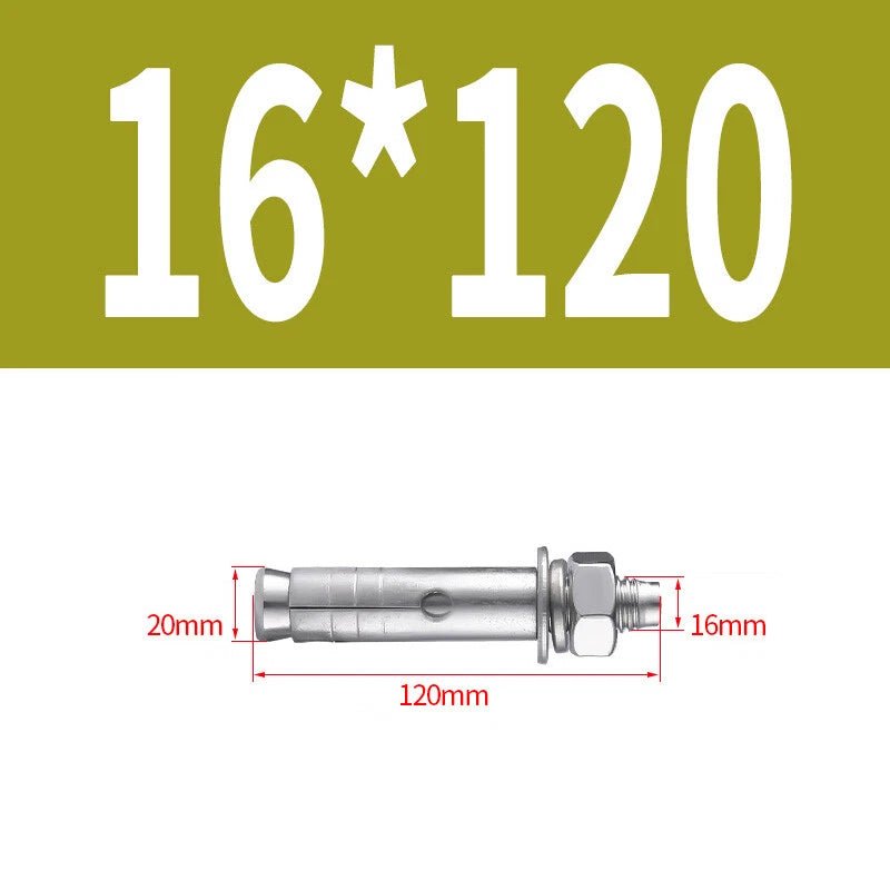 Hex Nut Expansion Sleeve Anchor Bolts — M6 to M20, Galvanized & Stainless Steel - HomeDIYer