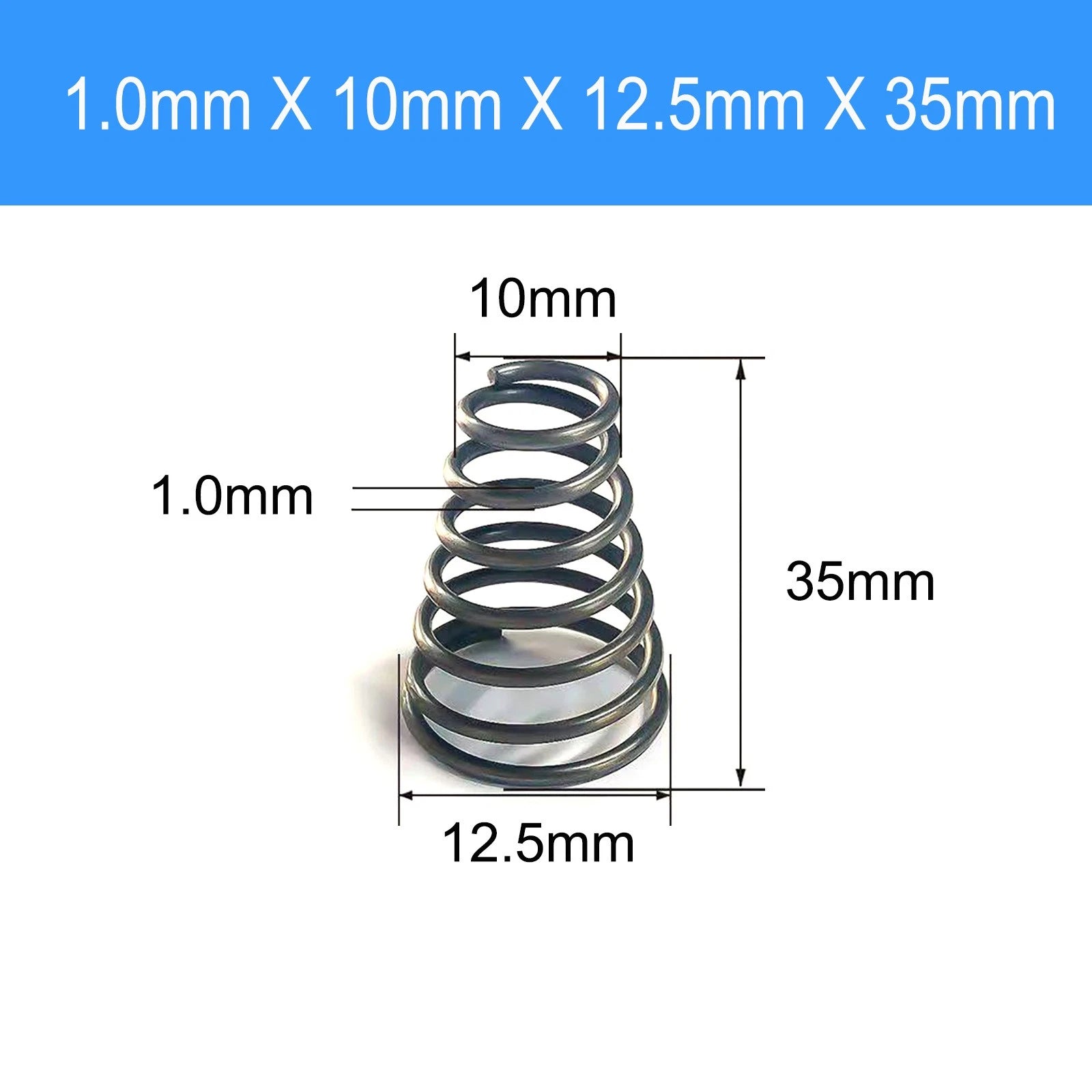 Conical Compression Spring Tapered Spring Steel Wire 0.2-3mm Heavy Duty Cone DIY