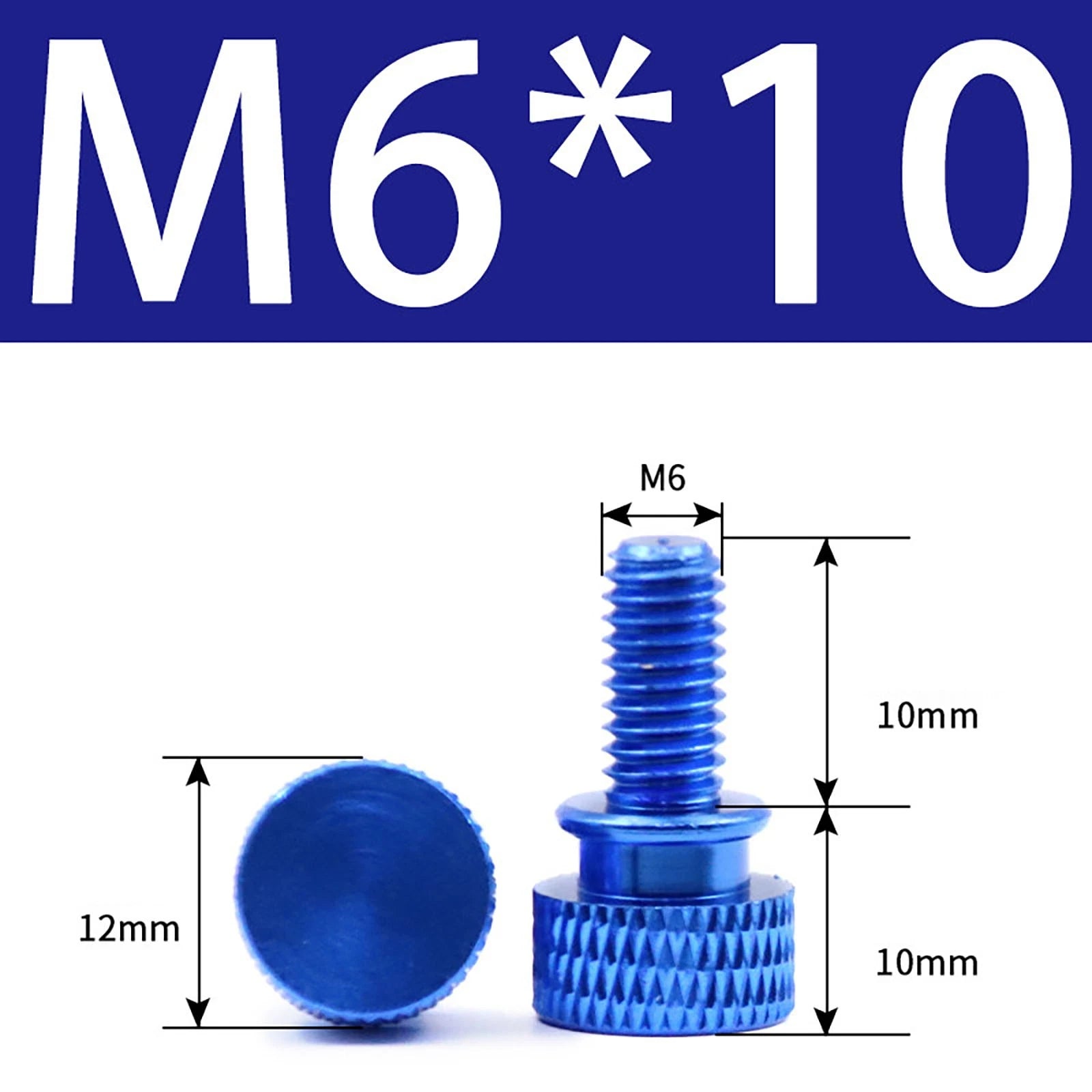 Aluminum Thumb Screws M5 M6 Knurled Hand Bolts Anodized PC Case Hobby DIY Stock