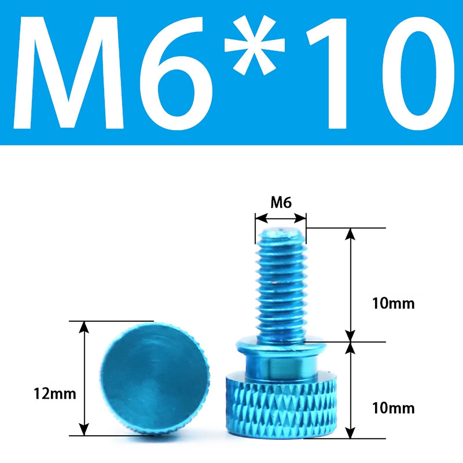 Aluminum Thumb Screws M5 M6 Knurled Hand Bolts Anodized PC Case Hobby DIY Stock
