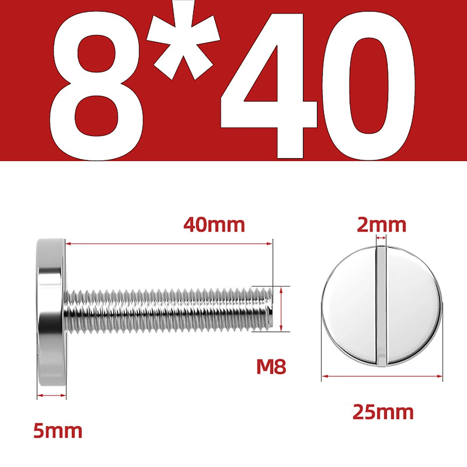 A2 Stainless Steel Slotted Large Head Machine Screws — Wide Pan Bolt DIN 921 | M2–M10