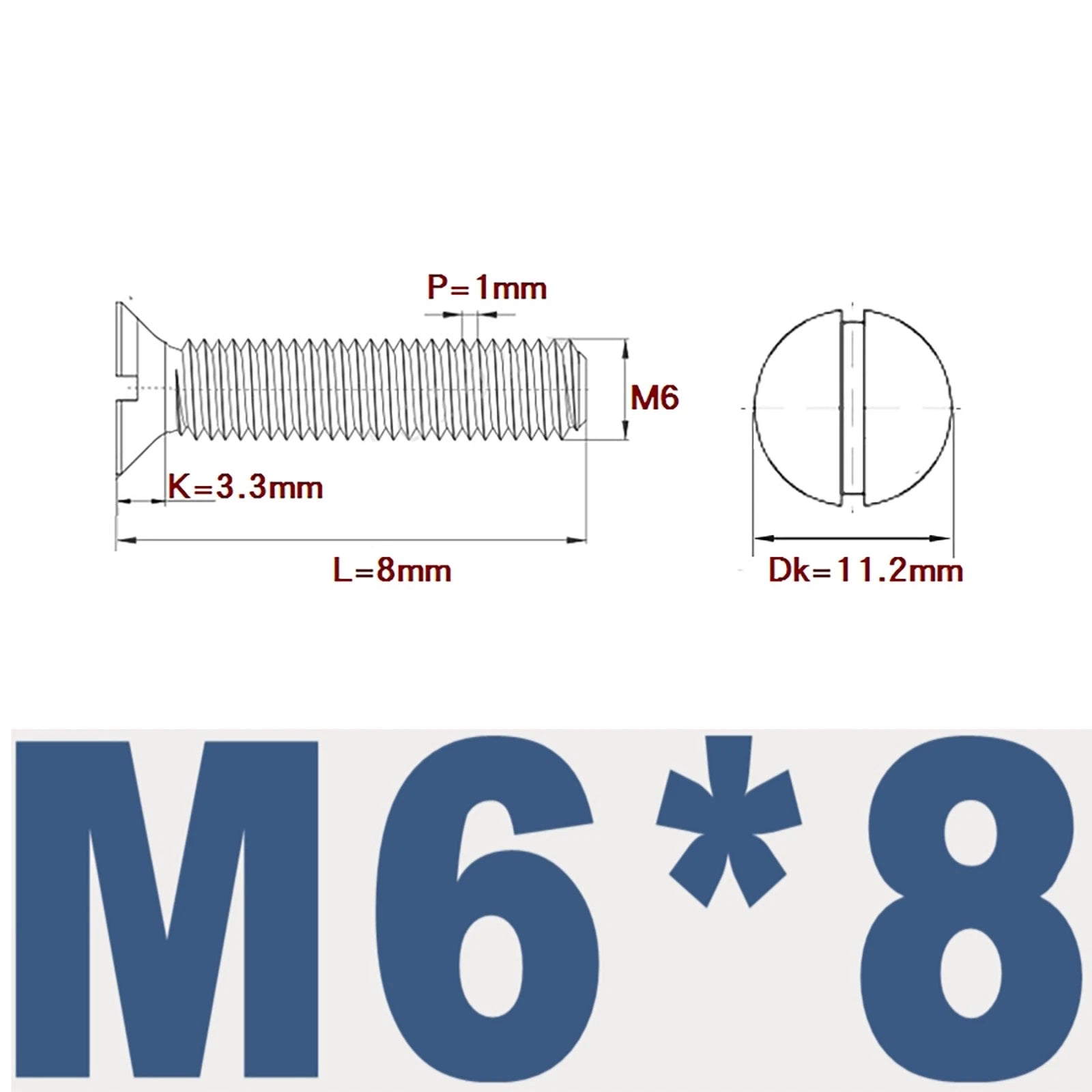 Countersunk Slotted Machine Screws M2–M8 | A2 Stainless Steel DIN 963