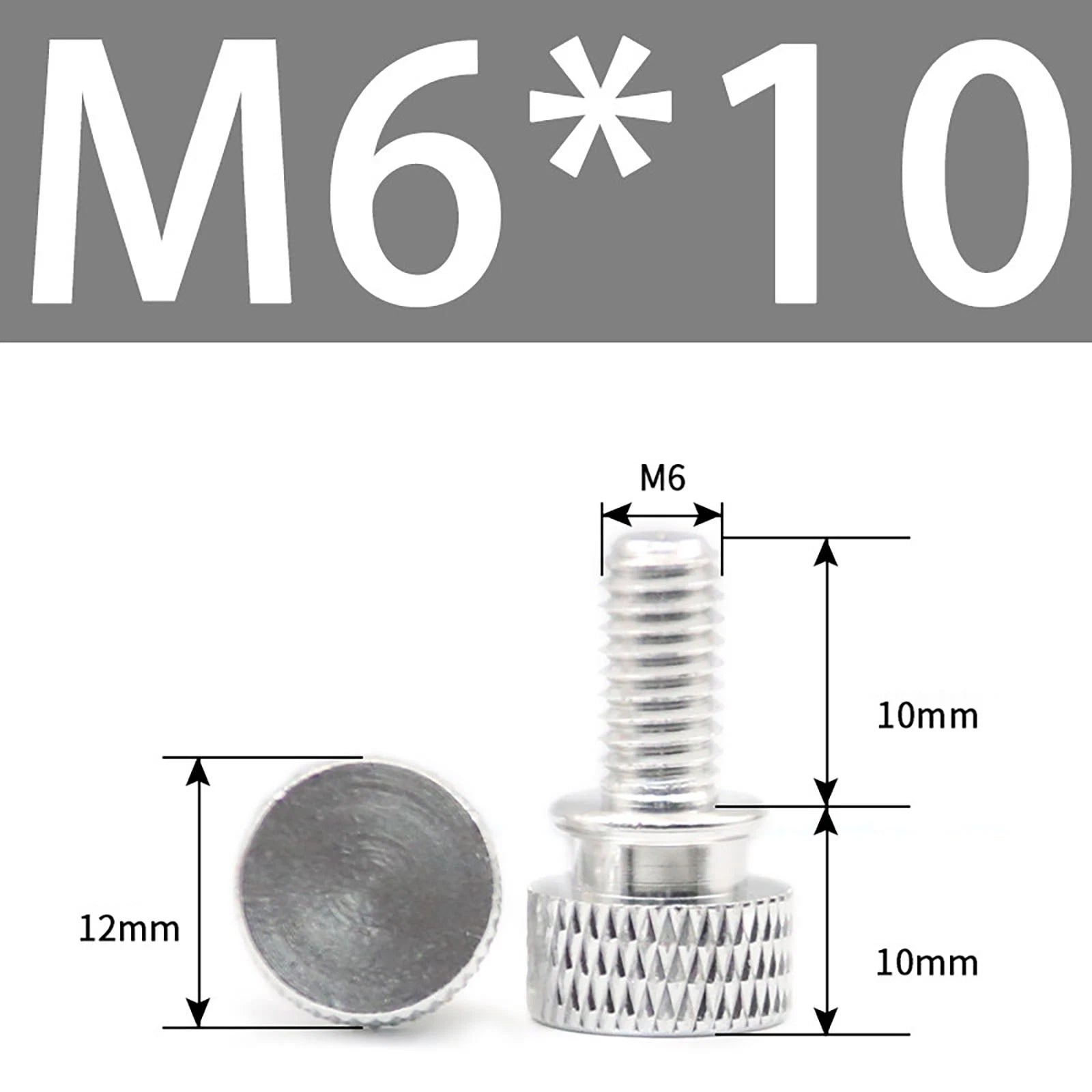Aluminum Thumb Screws M5 M6 Knurled Hand Bolts Anodized PC Case Hobby DIY Stock