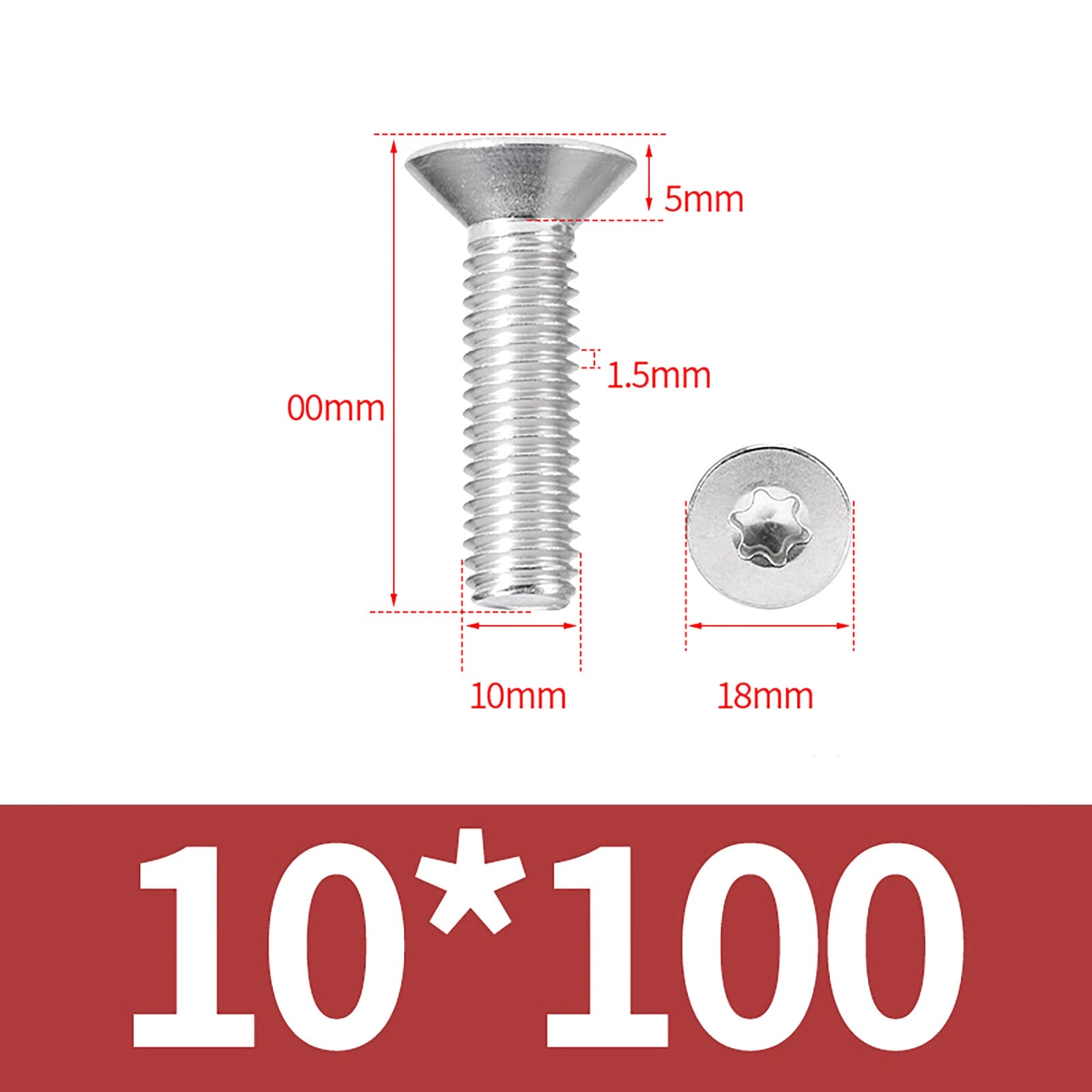 M2- M12 Torx Countersunk Machine Screws Six Lobe Bolts A2 Stainless Steel