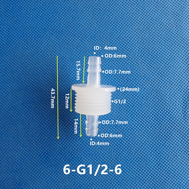 Plastic Barbed Bulkhead Fitting with Male Thread — Hose Tail Pipe Connector