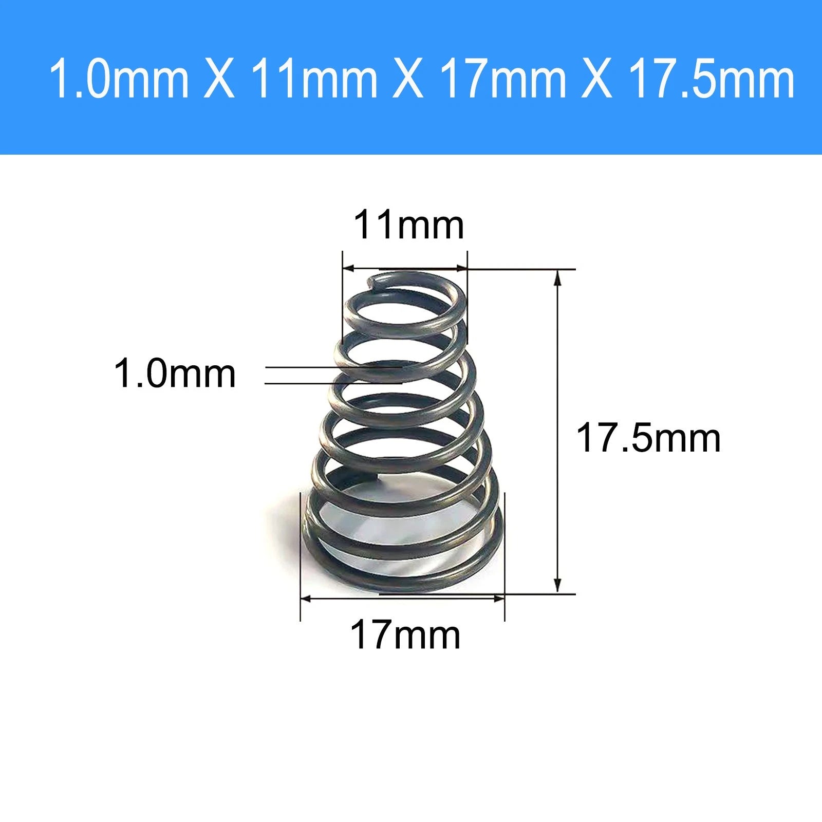 Conical Compression Spring Tapered Spring Steel Wire 0.2-3mm Heavy Duty Cone DIY