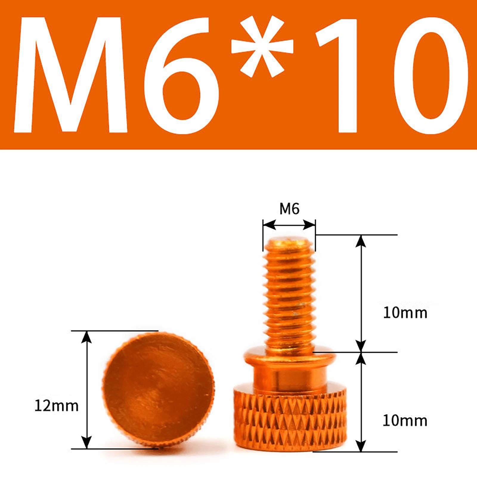 Aluminum Thumb Screws M5 M6 Knurled Hand Bolts Anodized PC Case Hobby DIY Stock