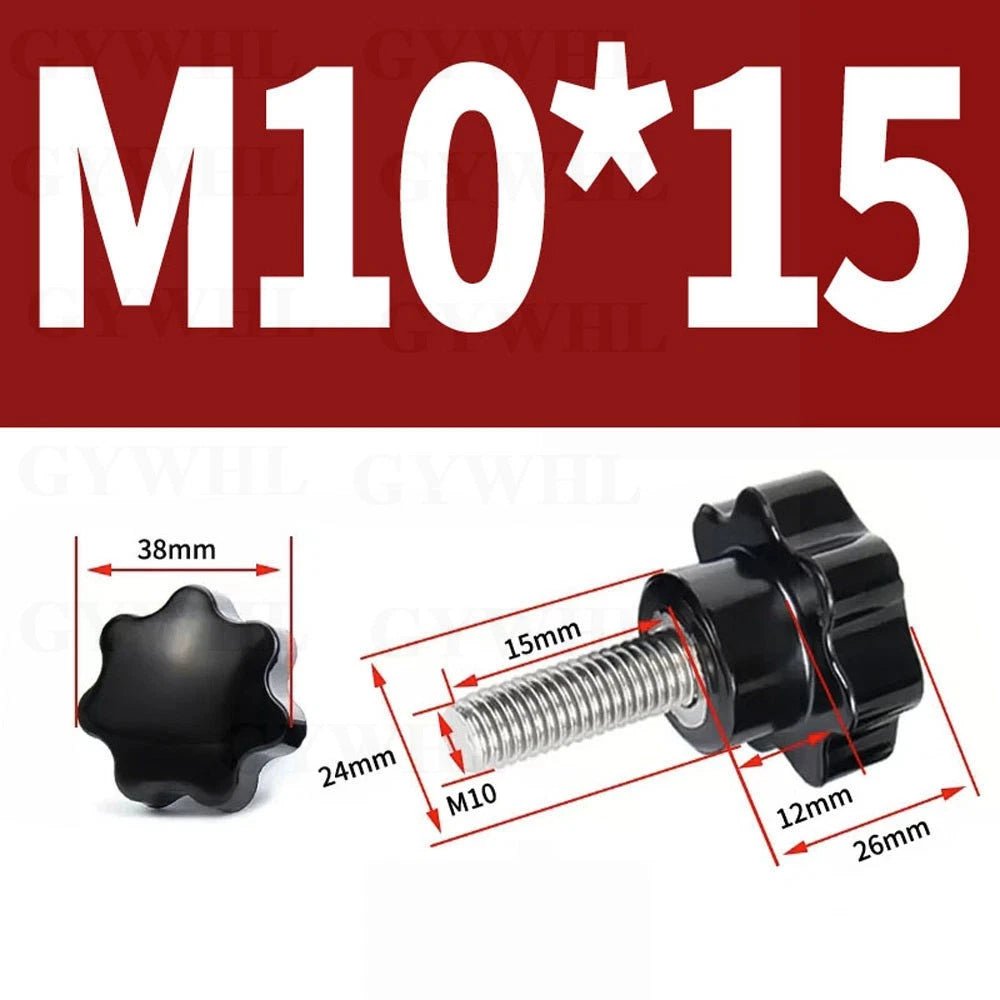 Star Bakelite Thumb Screws – Hand Clamping Knob Bolts, Stainless Steel Thread M3 to M12 - HomeDIYer