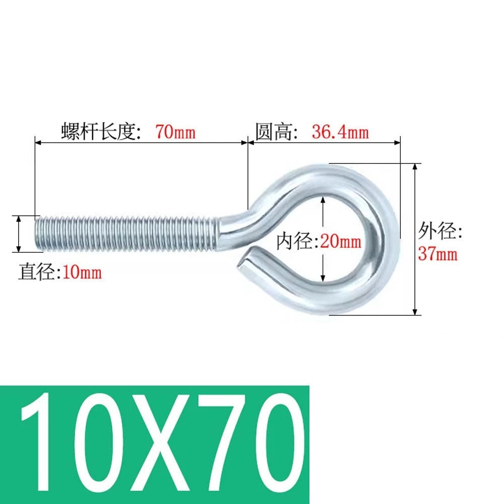M3–M12 Galvanised Eye Screws | Metric Closed Eye Bolts & Threaded Ring Hooks