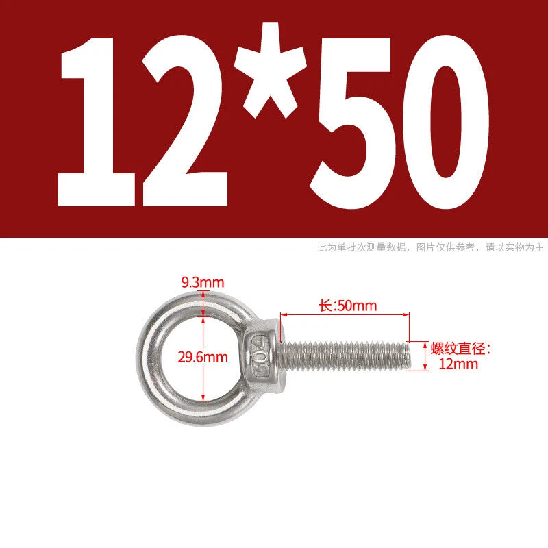 Lifting Eye Bolts A2 304 Stainless Steel M4 M5 M6 M8 M10 M12 M14 M16 M18 M20 M24