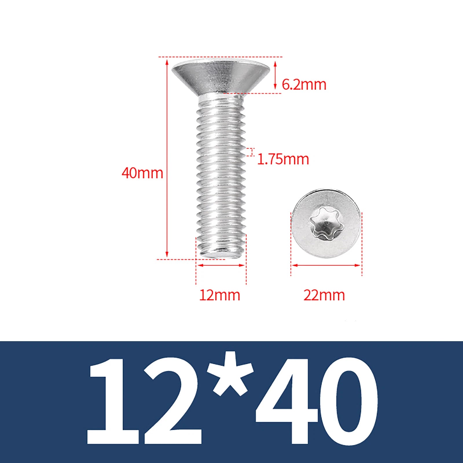 M2- M12 Torx Countersunk Machine Screws Six Lobe Bolts A2 Stainless Steel