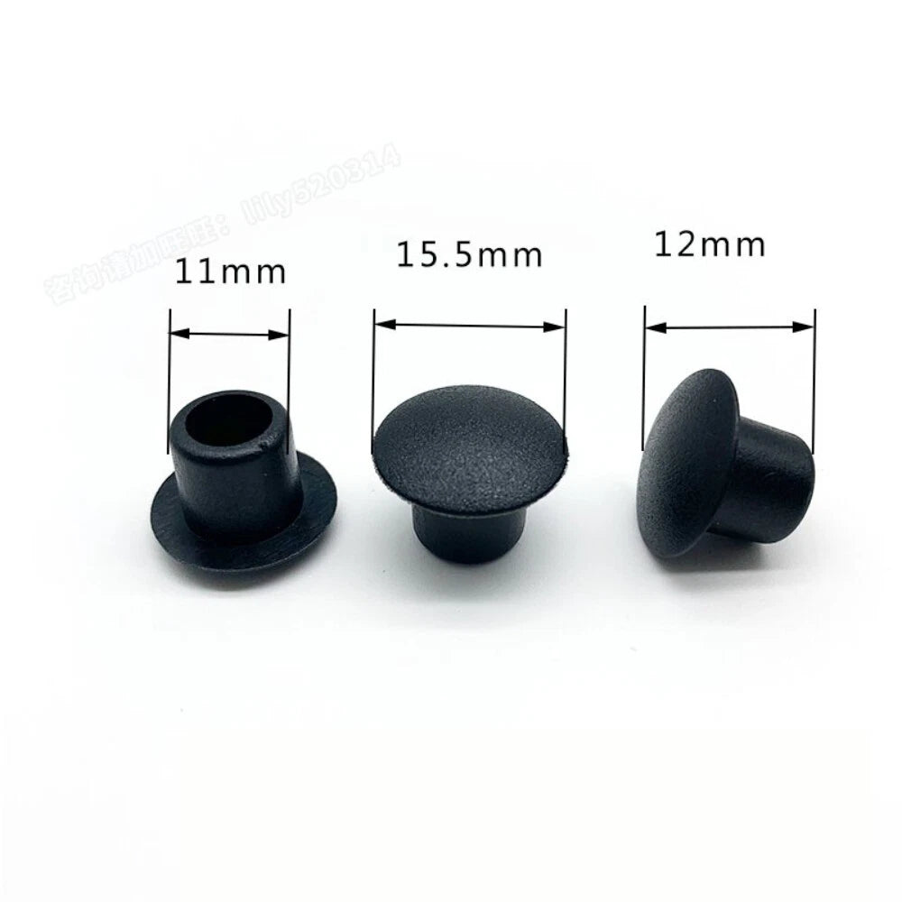 Round Hole Plugs – Rubber Button Screw Caps & Blanking Seals (9mm, 10mm, 11mm) Black/White
