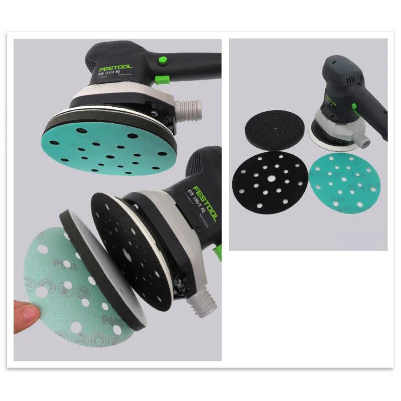 6" 150mm 17 Hole Polyester Film Green Sandpaper Wet Dry Sanding Discs P60-P2000