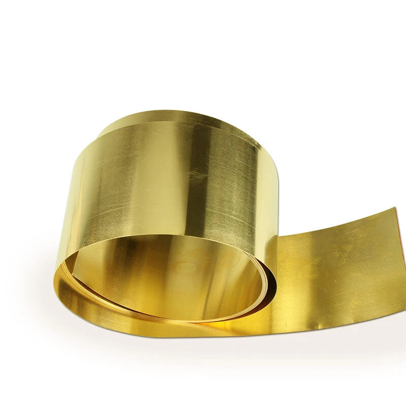 10-300x1000mm Brass Sheet Plate Cu Metal Foil Panel Strip Roll Thick 0.01mm-1mm