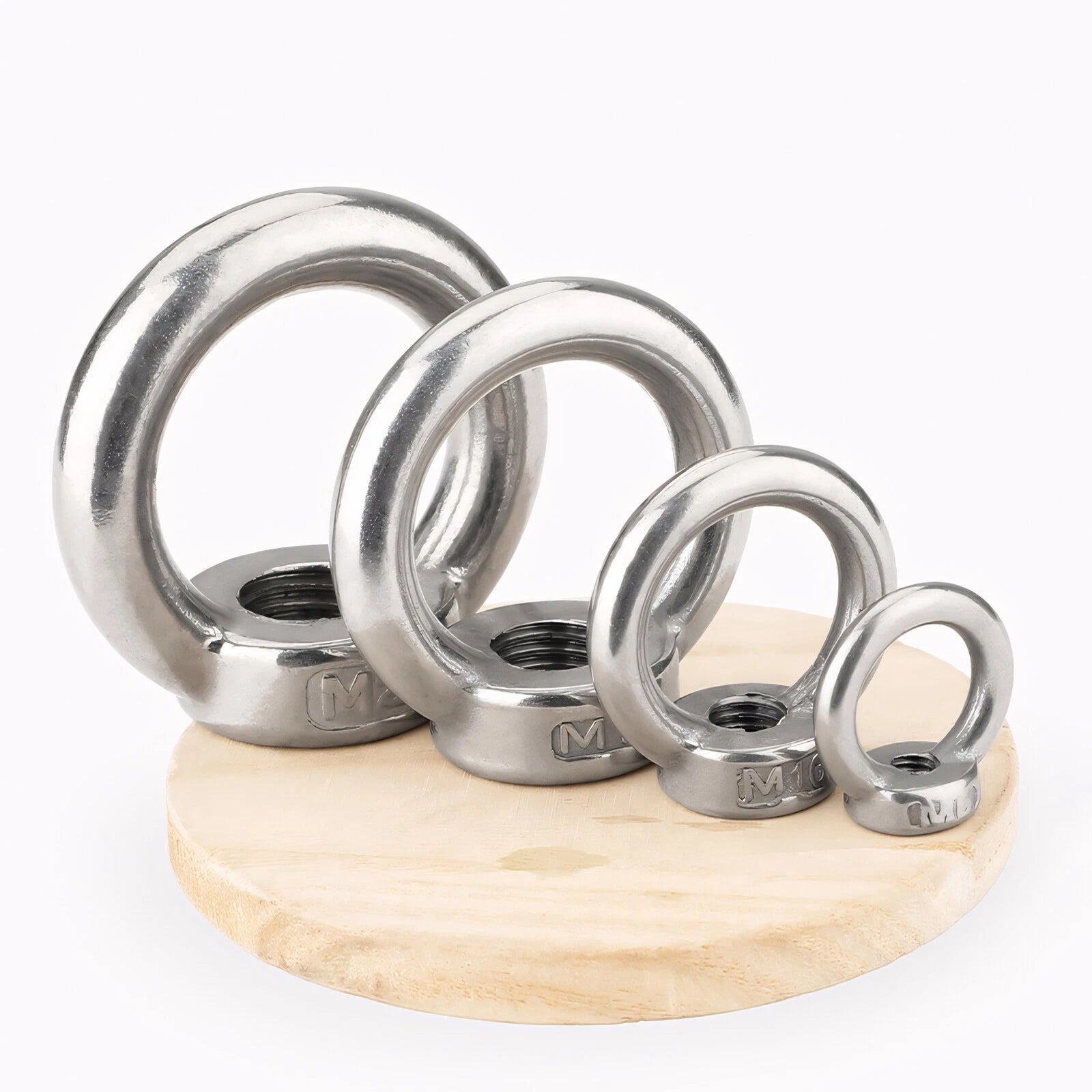 M3 M4 M5 M6 M8 M10 M12 TO M24 LIFTING EYE NUTS & BOLTS A2-304 STAINLESS STEEL