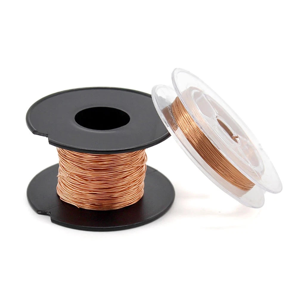 0.2mm 0.5mm 1mm Copper Wire Jewellery Solid Bare Round Craft Diy Uncoated Wire