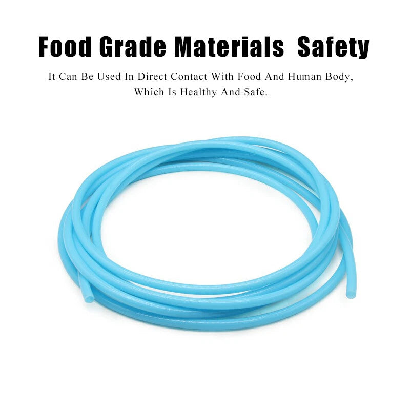 Food Grade Lake Blue Silicone Tube Beer Milk Hose Pipe Soft Rubber 4mm-6mm