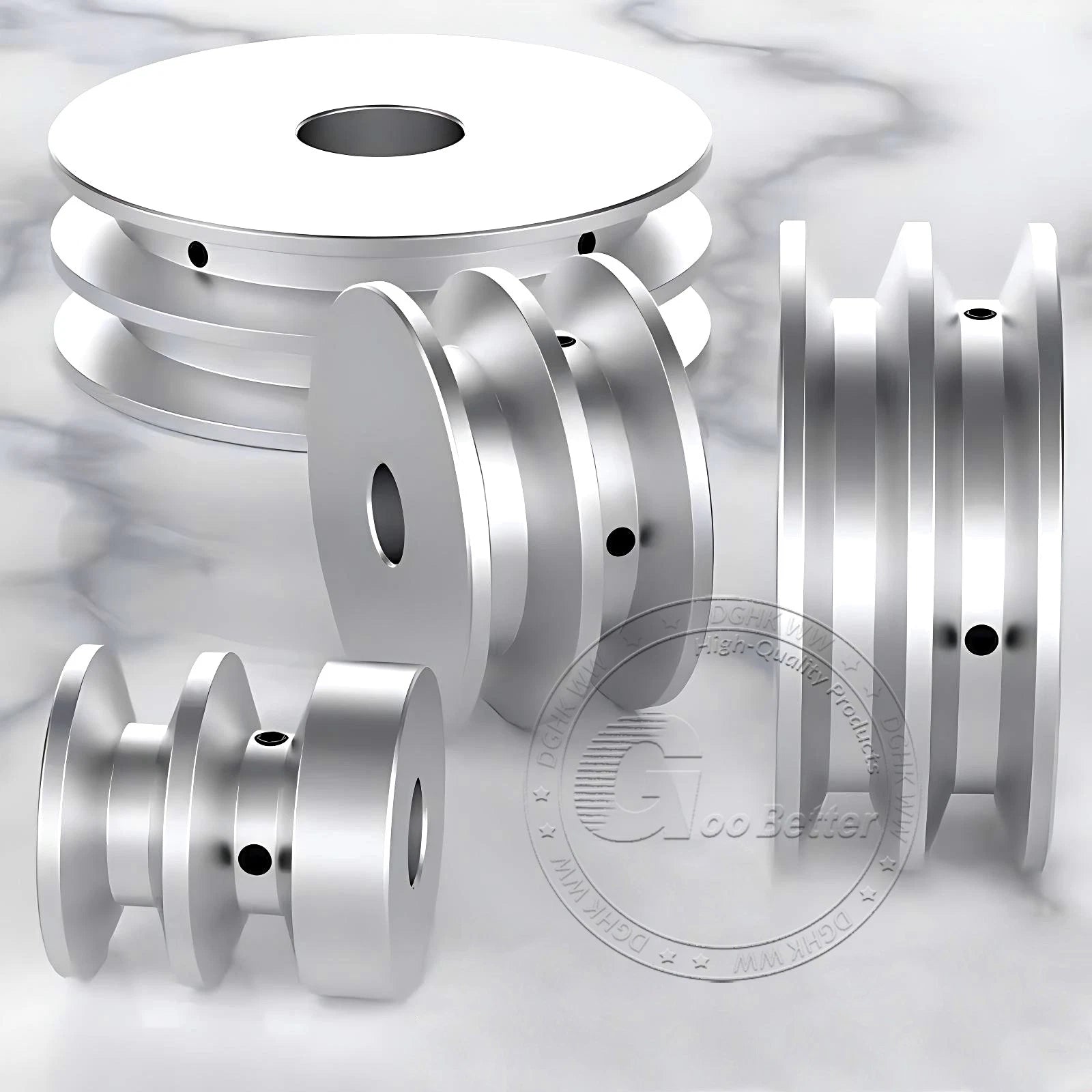 V-Groove Aluminum Drive Pulley For V-Belt Pulleys Groove 12.5mm OD 40mm-150mm