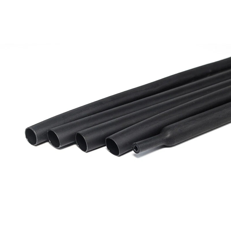 Black Heat Shrink Tubing – 2:1 / 3:1 / 4:1 Shrink Ratio, φ0.6mm–φ210mm, 1M / 5M / 10M