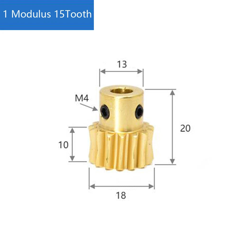1 Modulus 15-60T Brass Worm Wheel Gear Pitch 3.14mm Transmission Gear,Worm Rod