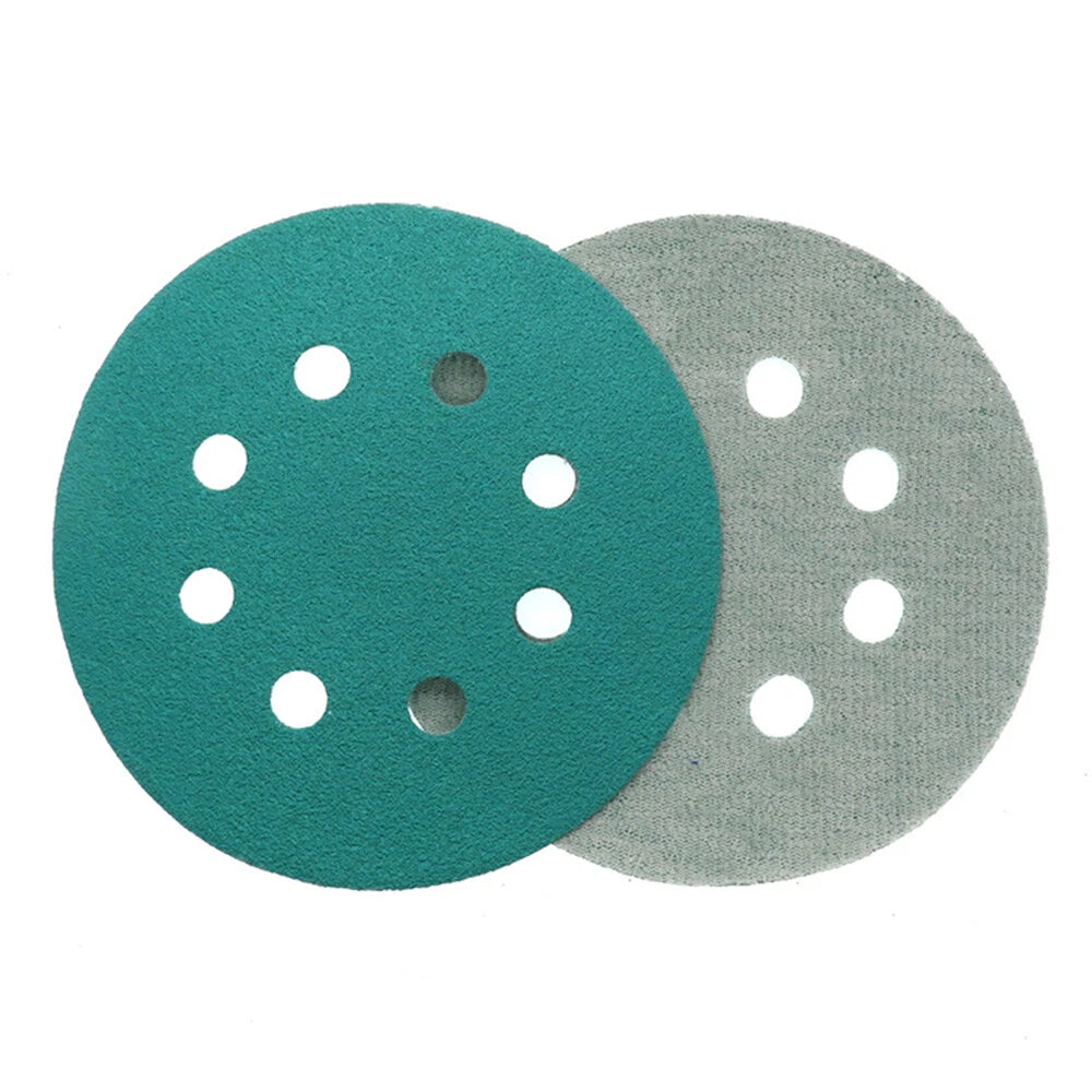 125mm Wet and Dry Sanding Disc 5'' Hook Loop 8 Hole Sandpaper Pad Orbital Sander
