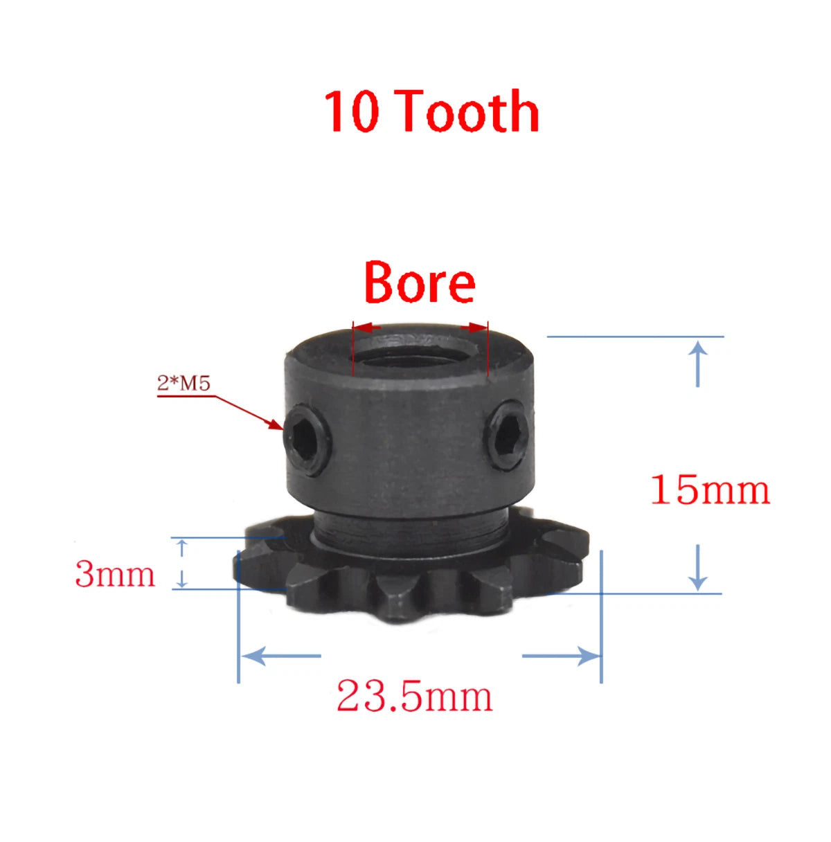 45# Steel 9 - 40 Tooth 04C Chain Drive Sprocket-Roller Chain-Chain Connector