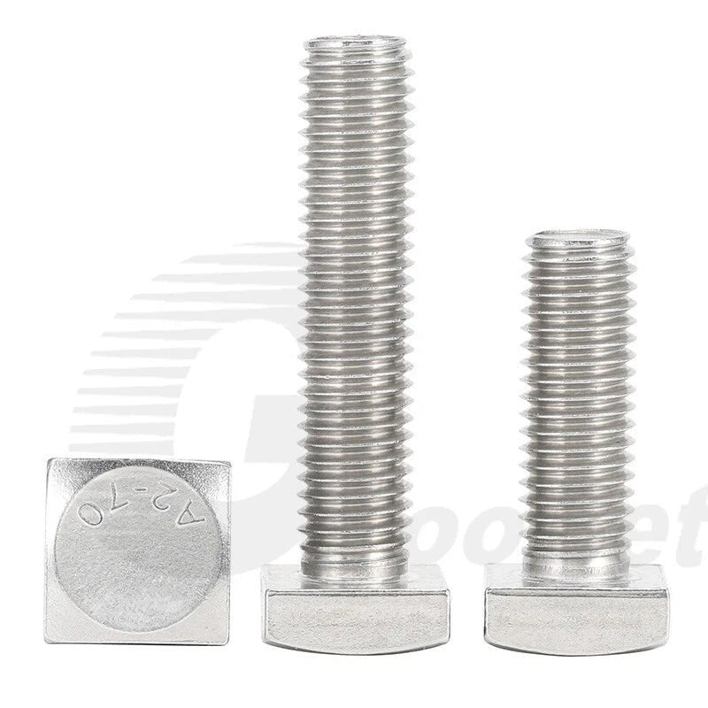 M6 Square Head T - Bolts — Stainless Steel A2 304 for T - Slot Aluminum Profiles - HomeDIYer