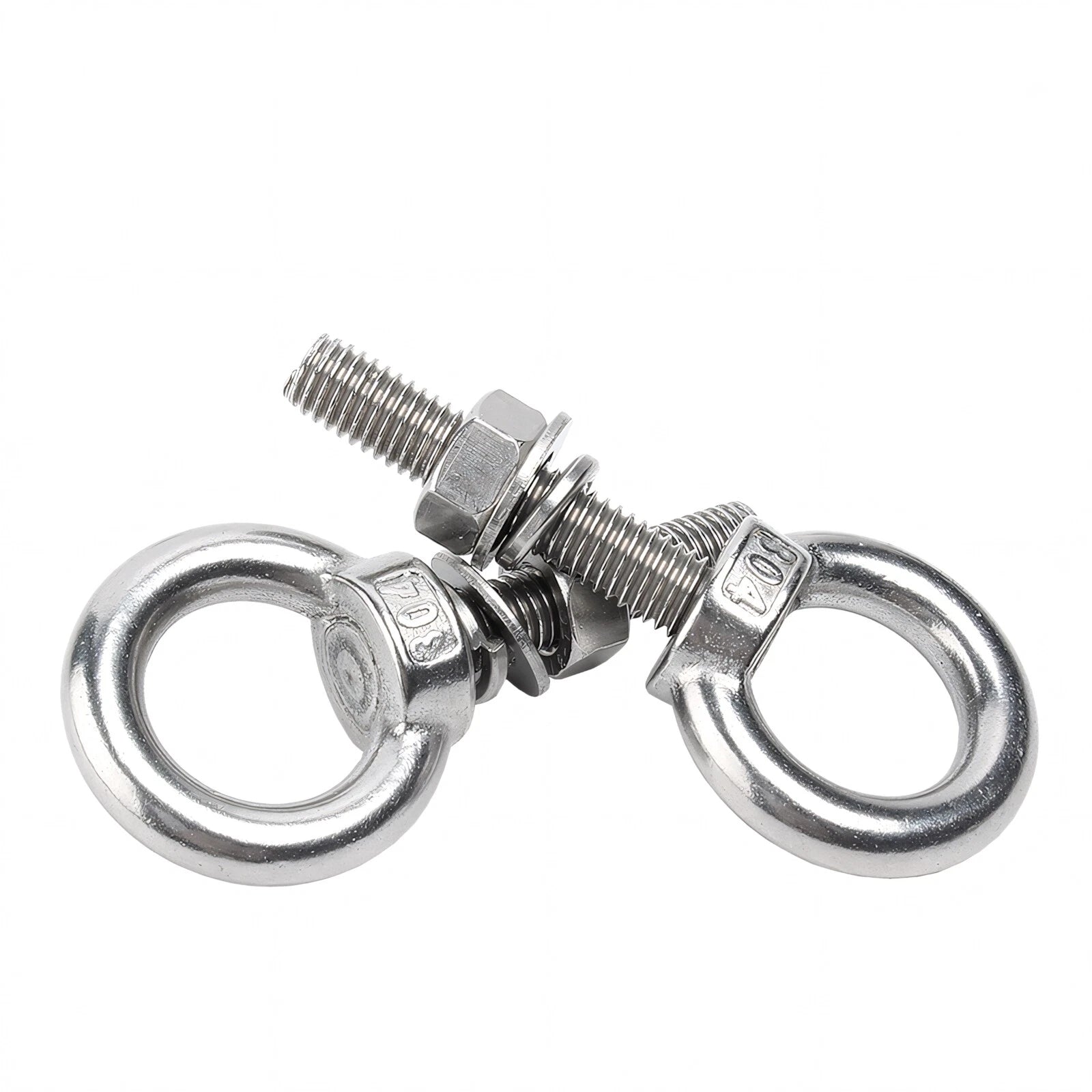 M3 M4 M5 M6 Eye Bolts Kit Screws Nut Washer Long Boat Stainless Steel A2 304