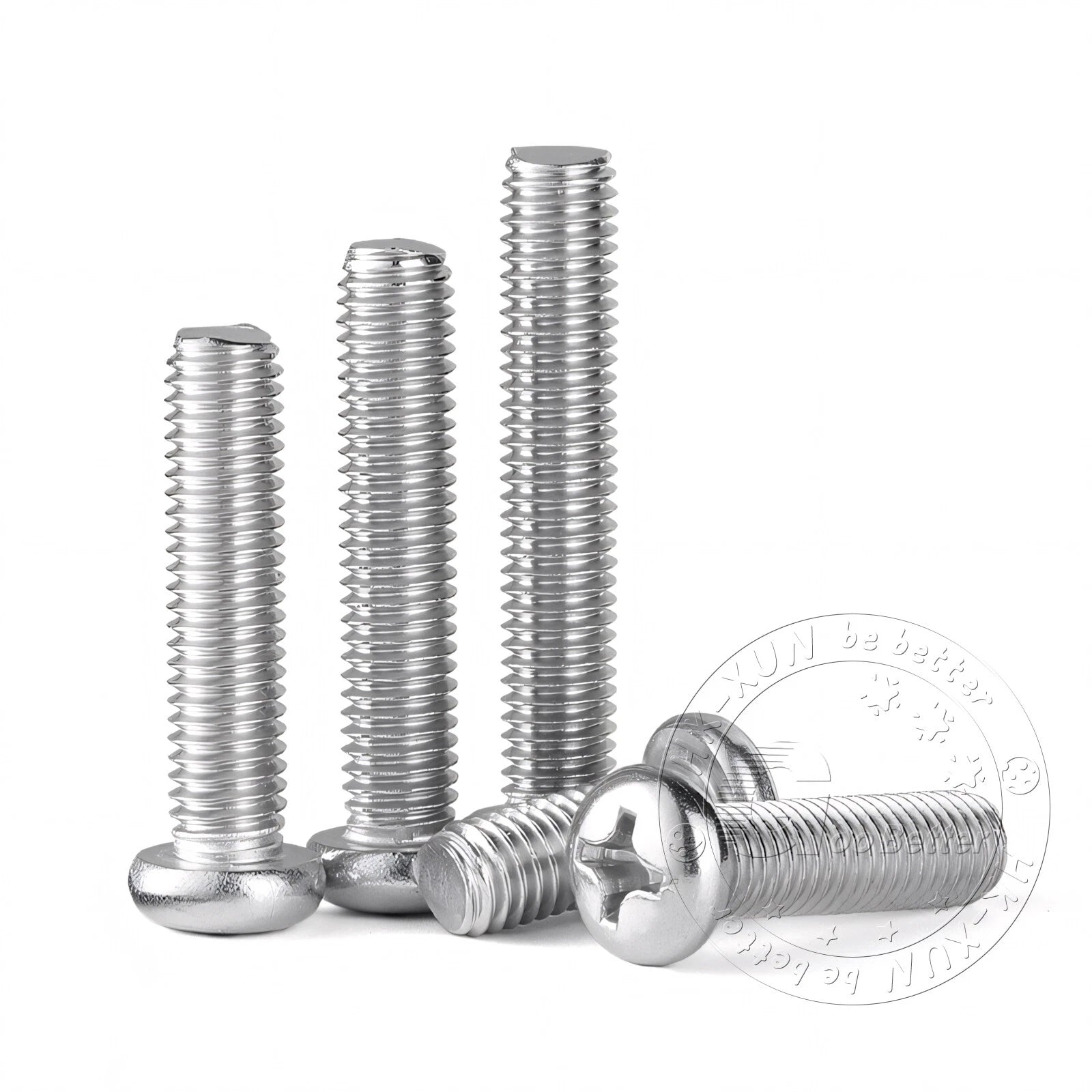 M3 M3.5 Phillips Pan Head Machine Screws – A2 Stainless Steel DIN 7985H (3–180mm Lengths)
