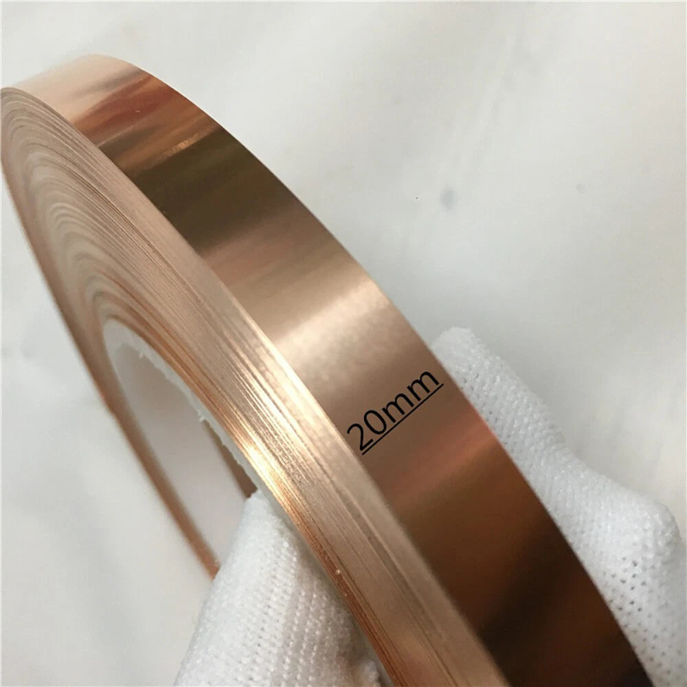 Copper Sheet Roll Metal Foil Plate 0.05-1mm Thick 15-90mm Width, Various lengths