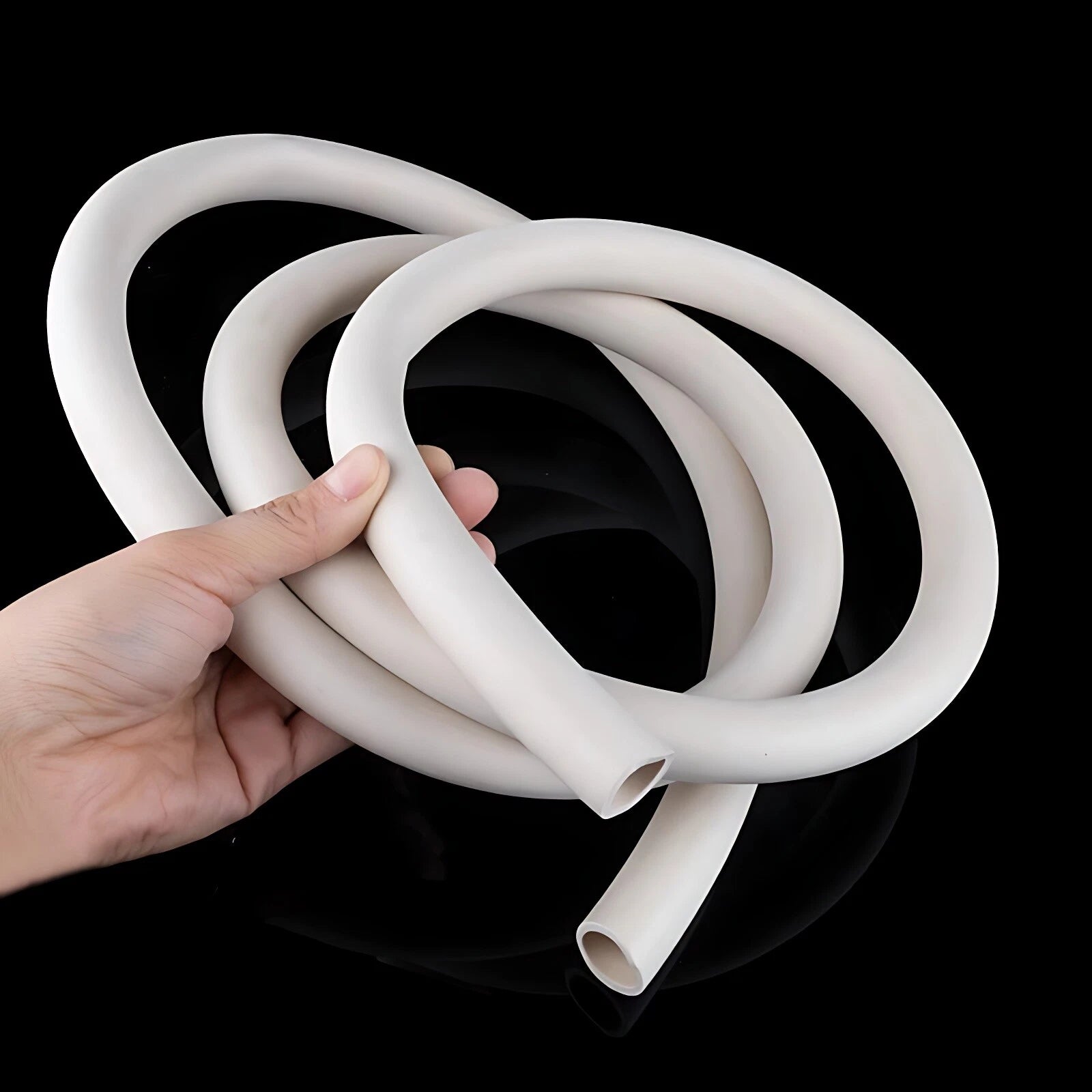 White Rubber Vacuum Tube – Flexible Laboratory Hose Pipe for Water, Gas & Oil (ID 2–25mm)