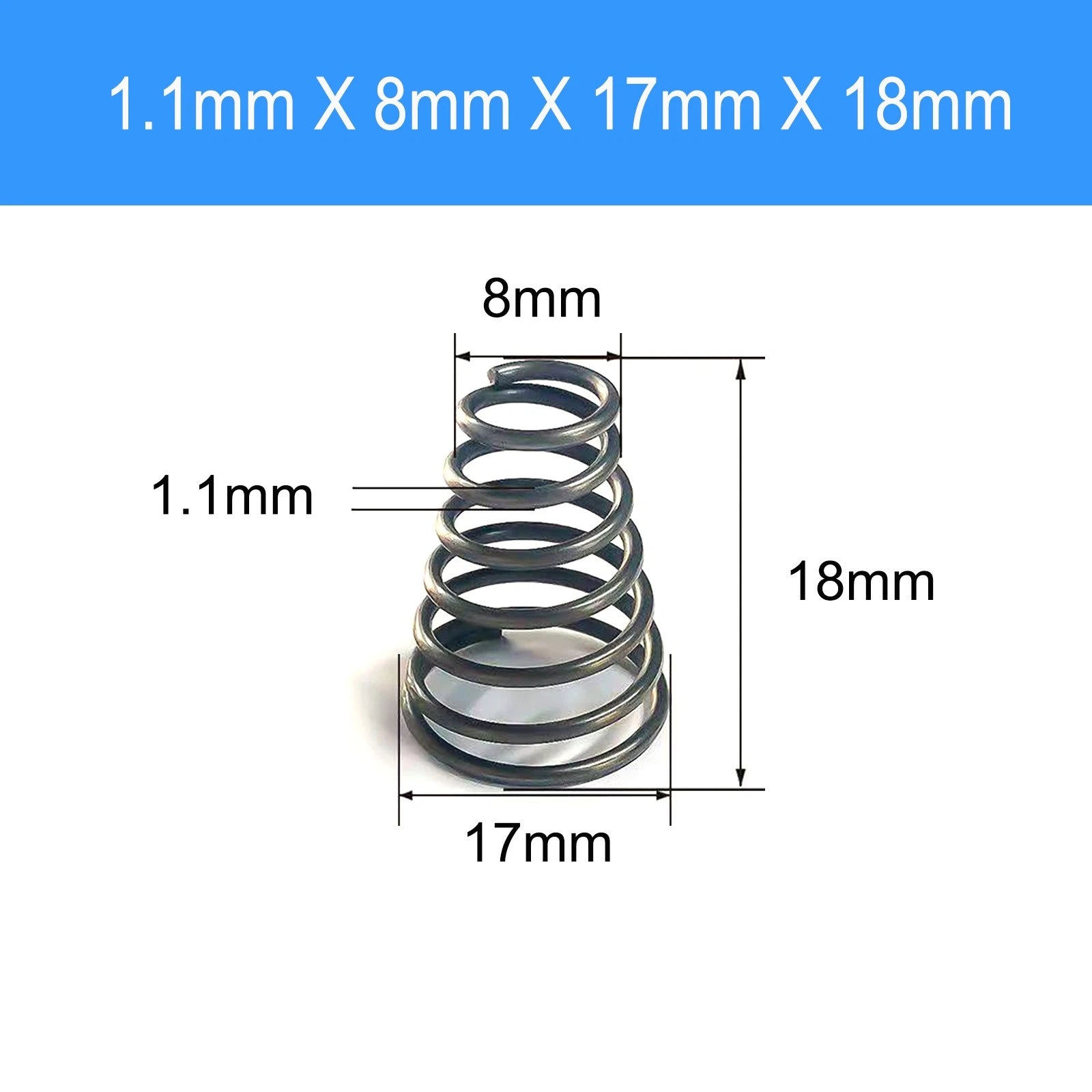 Conical Compression Spring Tapered Spring Steel Wire 0.2-3mm Heavy Duty Cone DIY
