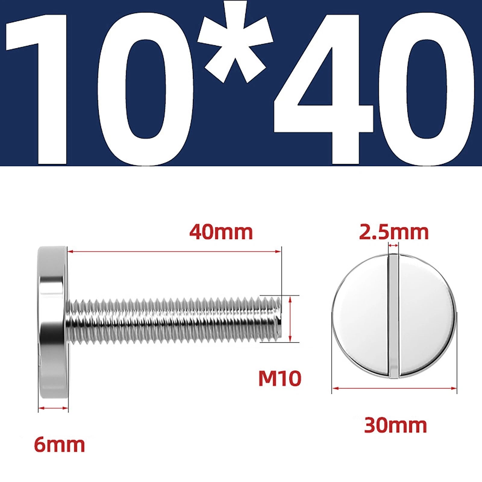 A2 Stainless Steel Slotted Large Head Machine Screws — Wide Pan Bolt DIN 921 | M2–M10