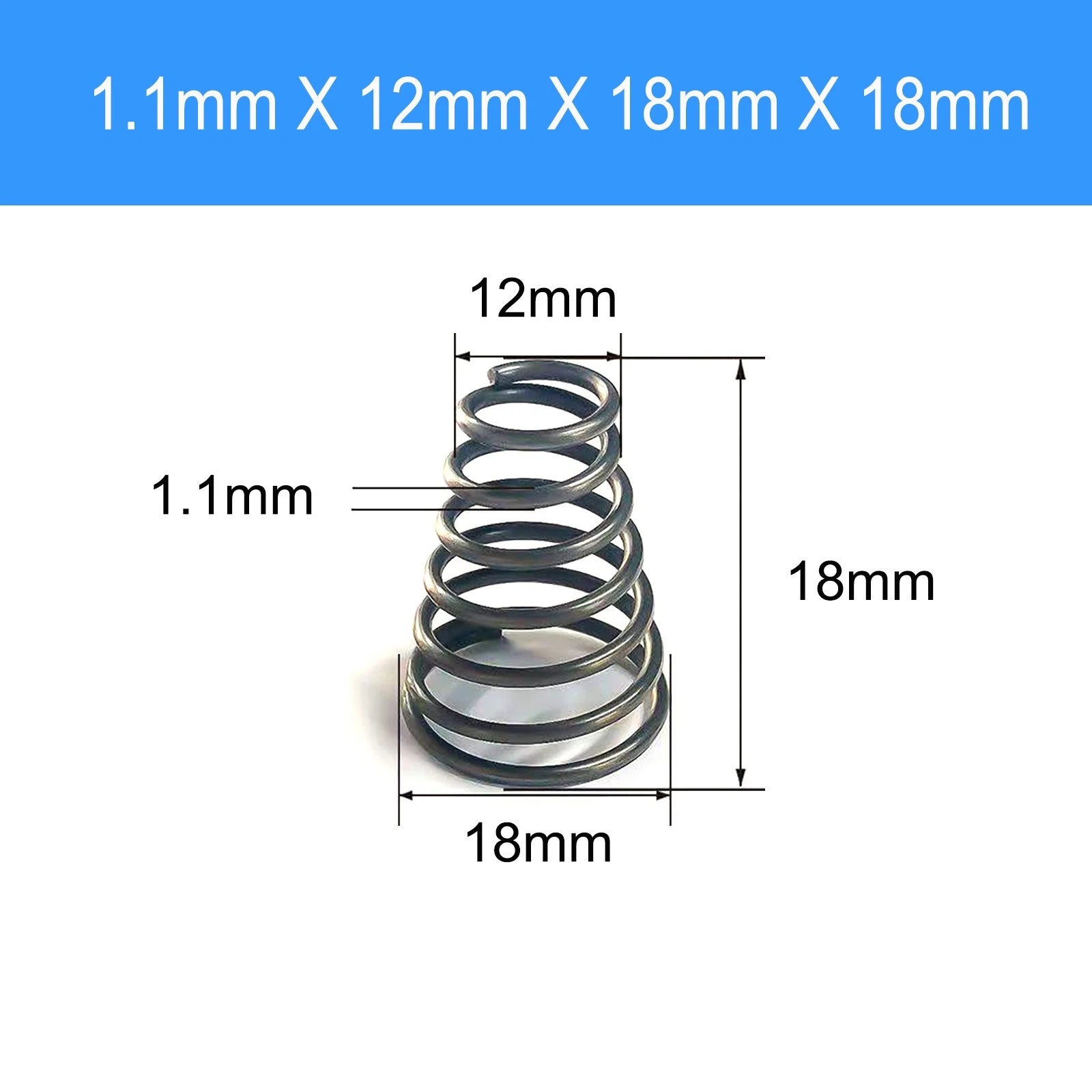 Conical Compression Spring Tapered Spring Steel Wire 0.2-3mm Heavy Duty Cone DIY
