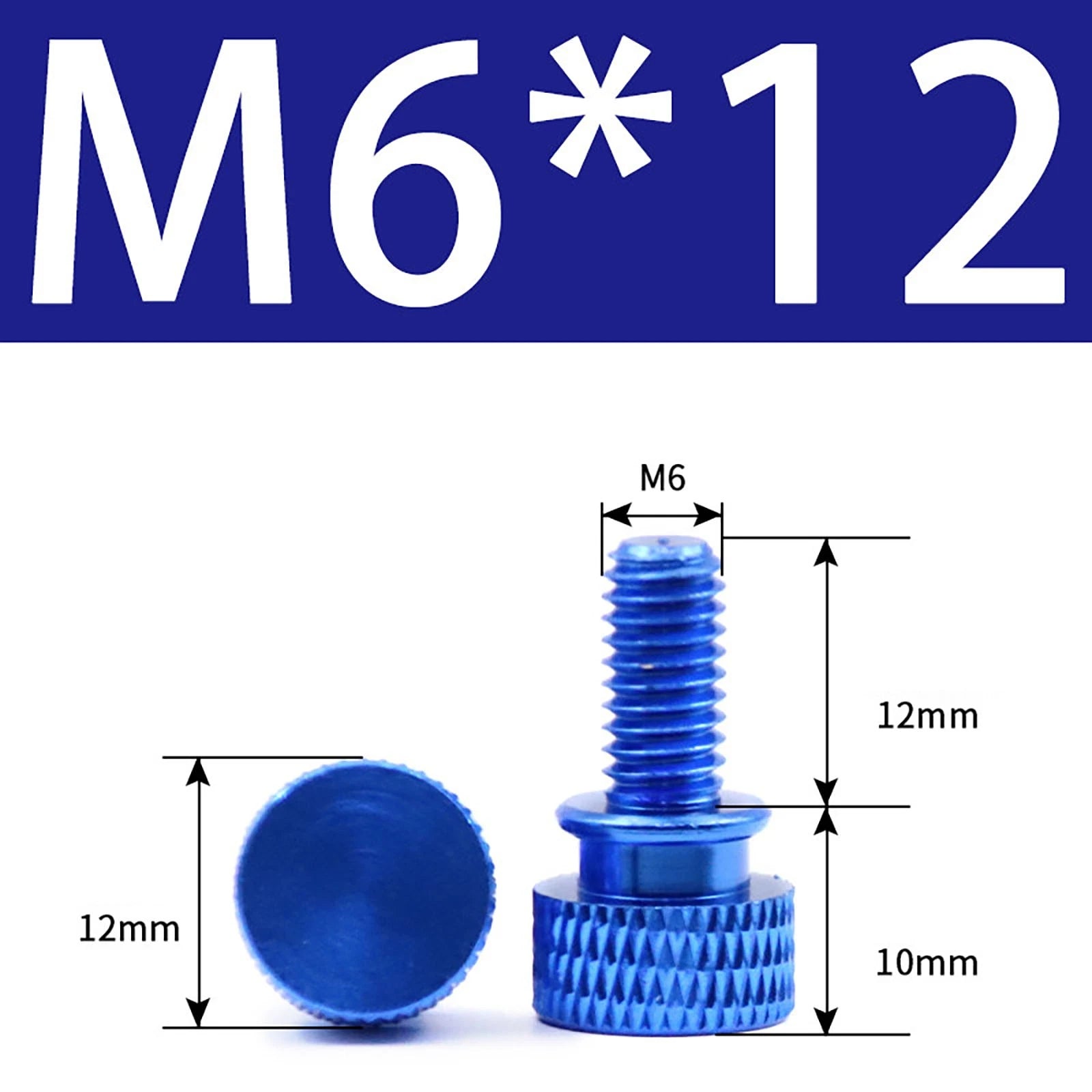Aluminum Thumb Screws M5 M6 Knurled Hand Bolts Anodized PC Case Hobby DIY Stock
