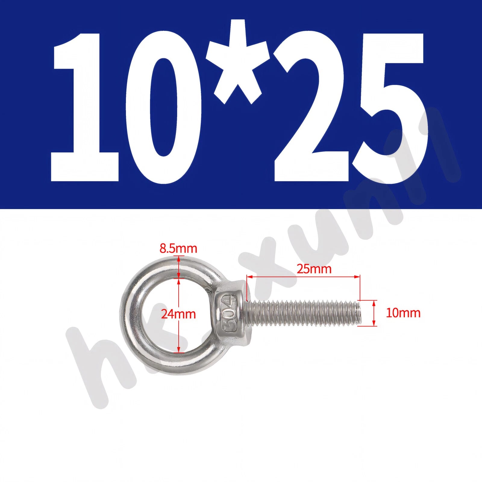 M3 M4 M5 M6 M8 M10 M12 TO M24 LIFTING EYE NUTS & BOLTS A2-304 STAINLESS STEEL