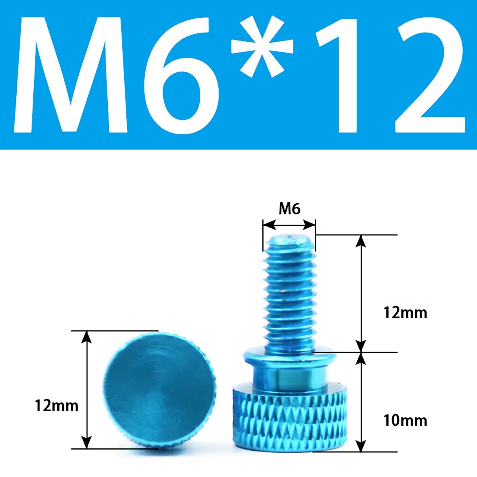 Aluminum Thumb Screws M5 M6 Knurled Hand Bolts Anodized PC Case Hobby DIY Stock