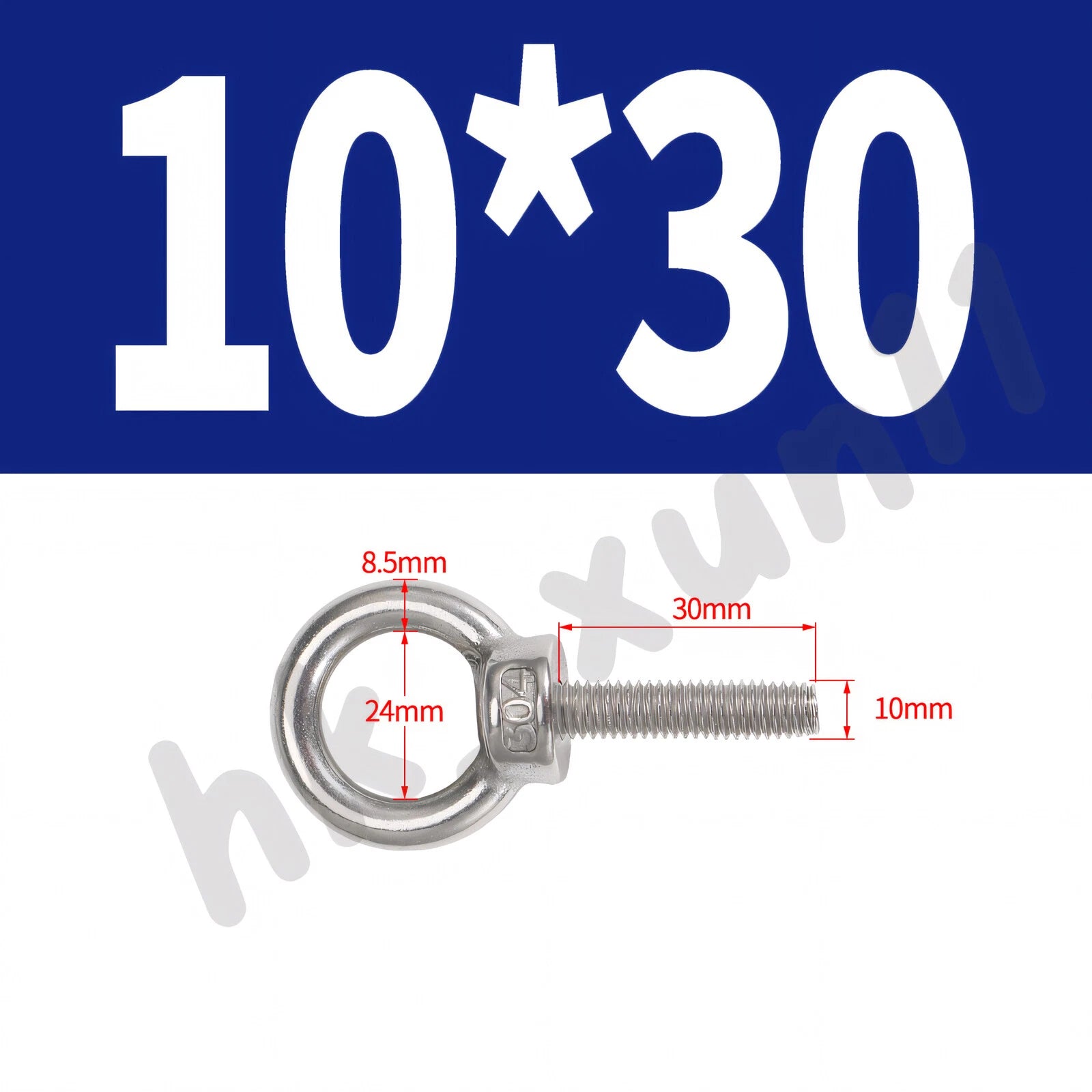 M3 M4 M5 M6 M8 M10 M12 TO M24 LIFTING EYE NUTS & BOLTS A2-304 STAINLESS STEEL