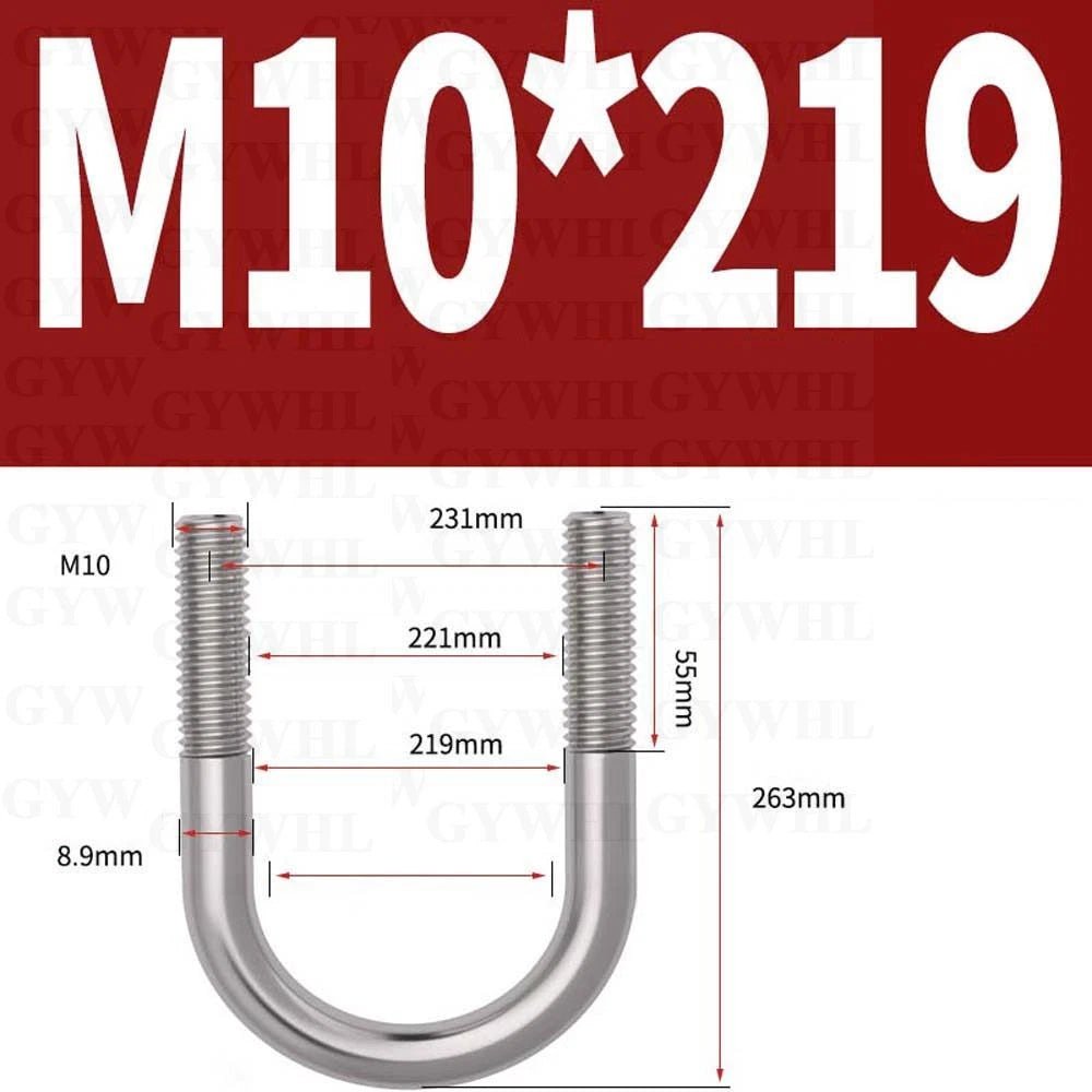 Marine Grade Round Bend U - Bolts — A2 & A4 Stainless Steel, M6 to M20 - HomeDIYer