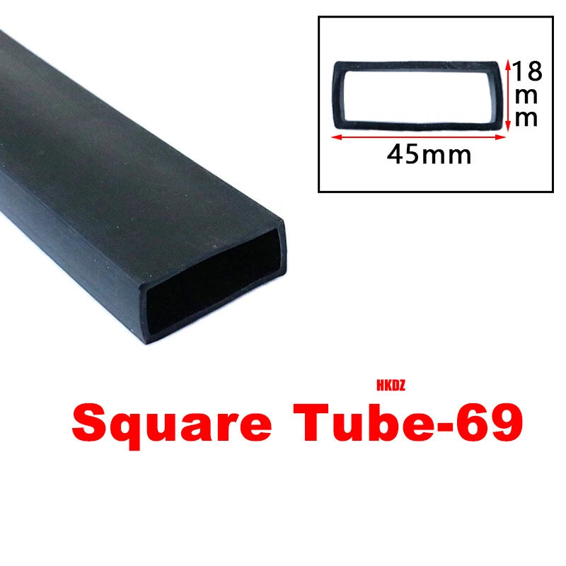 Square Silicone Rubber Hollow Tube Pipe Protector Seal Strips Width 2.5mm~108mm